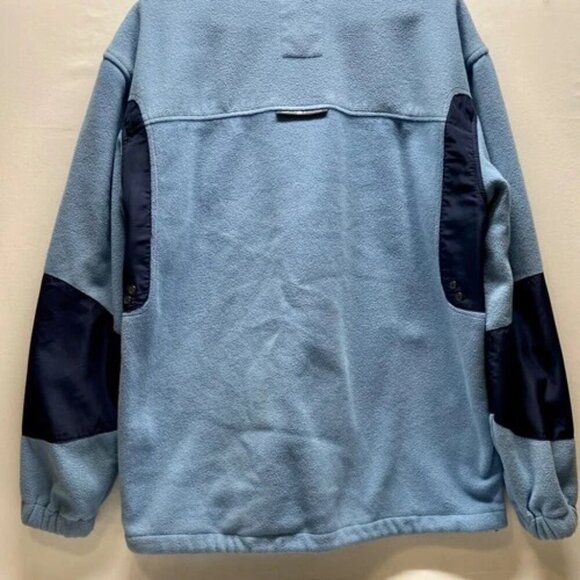 Ecko UNLTD Men's Full Zip X-Large Baby Blue Navy Rhino Logo Mock Neck Fleece GUC - Picture 5 of 15